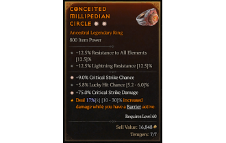 Legendary Ring[*9 Crit | *75 DMG_Crit | 5.8 LHC]