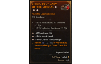 Legendary Ring[*15 ATKSPD | *685 Life | *75 DMG_Crit]