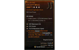 Legendary Boots[*34.5 MS | *352 Armor | *685 Life]