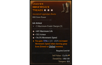 Legendary Boots[*34.5 MS | *352 Armor | *685 Life]