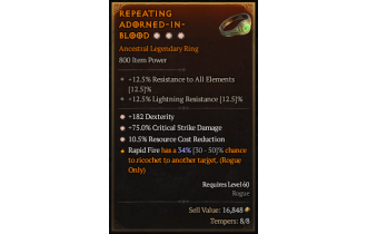 Legendary Ring[*182 DEX | *75 DMG_Crit | *10.5 RCR]