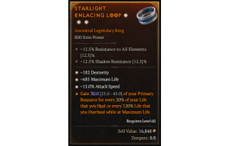 Legendary Ring[*15 ATKSPD | *182 DEX | *685 Life]