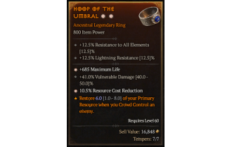 Legendary Ring[*685 Life | *10.5 RCR | 41 DMG_Vulnerable]