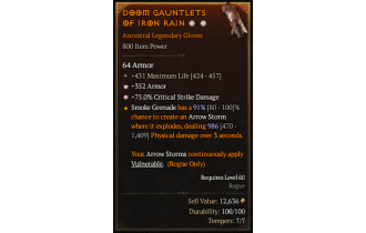 Legendary Gloves[*75 DMG_Crit | *352 Armor | 431 Life]