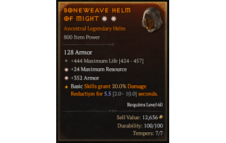 Legendary Helm[*352 Armor | *24 MR | 444 Life]