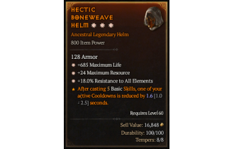 Legendary Helm[*18 ResistAll | *24 MR | *685 Life]