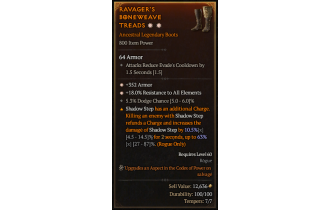 Legendary Boots[*18 ResistAll | *352 Armor]