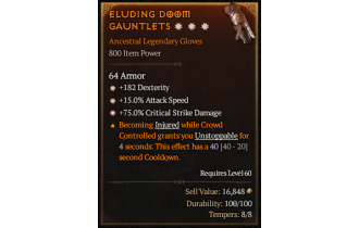 Legendary Gloves[*15 ATKSPD | *75 DMG_Crit | *182 DEX]