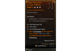 Legendary Boots[*34.5 MS | *352 Armor | *685 Life]