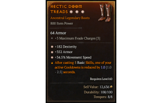 Legendary Boots[*34.5 MS | *352 Armor | *182 DEX]