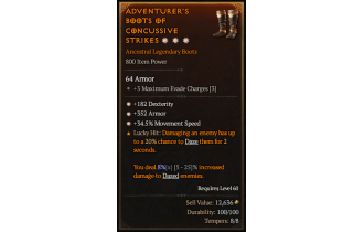 Legendary Boots[*34.5 MS | *352 Armor | *182 DEX]