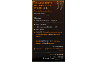 Legendary Boots[*352 Armor | *182 DEX | 450 Life]