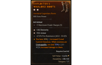 Legendary Boots[*352 Armor | *182 DEX]