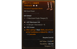 Legendary Boots[*352 Armor | *685 Life]