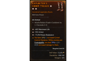 Legendary Boots[*352 Armor | *685 Life]