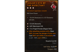 Legendary Amulet[Rogue | *3 FrigidFinesse | *23.6% DEX]