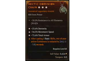 Legendary Amulet[*34.5 MS | *72.6 TA | *23.6% DEX]