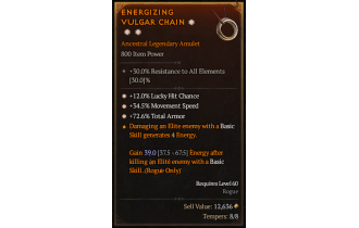 Legendary Amulet[*34.5 MS | *12 LHC | *72.6 TA]