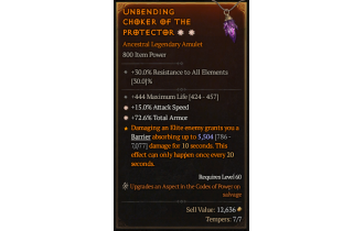 Legendary Amulet[*15 ATKSPD | *72.6 TA | 444 Life]