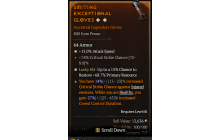 Legendary Gloves[*15 ATKSPD | *15 LH:Res | 7.8 Crit]