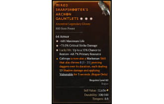 Legendary Gloves[*15 LH:Res | *75 DMG_Crit | *685 Life]