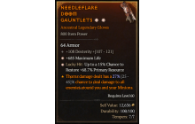 Legendary Gloves[*15 LH:Res | *685 Life | 108 DEX]