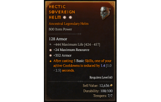 Legendary Helm[*352 Armor | *24 MR | 444 Life]