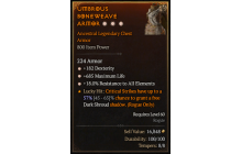 Legendary Chest Armor[*18 ResistAll | *182 DEX | *685 Life]