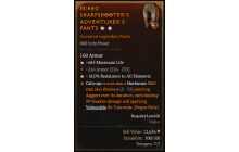 Legendary Pants[*18 ResistAll | *685 Life | 226 Armor]