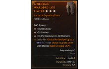 Legendary Pants[*18 ResistAll | *352 Armor | *182 DEX]