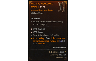 Legendary Boots[*352 Armor | *182 DEX]