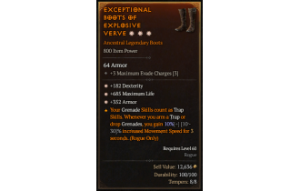 Legendary Boots[*352 Armor | *182 DEX | *685 Life]