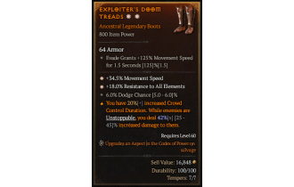 Legendary Boots[*34.5 MS | *18 ResistAll]