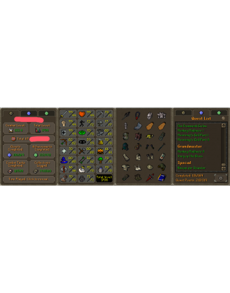 Main | Staker | TTL: 1706 | CL: 122 | QP: 210 [99 STR, B Gloves, Defender, Fire Cape, Graceful, Max Melee, MM2 + MORE!]