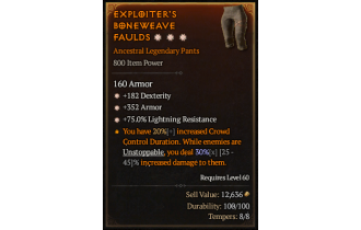 Legendary Pants[*352 Armor | *182 DEX]