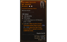 Legendary Pants[*352 Armor | *182 DEX | 10.3 ResistAll]