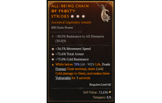 Legendary Amulet[*34.5 MS | *72.6 TA | *75 CR]