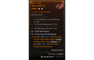 Legendary Ring[*15 ATKSPD | *75 DMG_Crit | 450 Life]