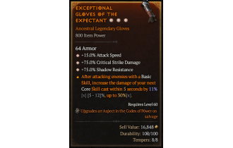 Legendary Gloves[*15 ATKSPD | *75 DMG_Crit]