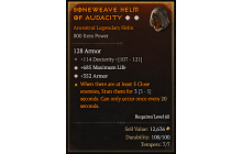 Legendary Helm[*352 Armor | *685 Life | 114 DEX]