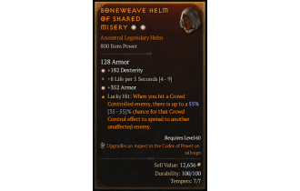 Legendary Helm[*352 Armor | *182 DEX]