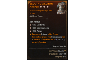 Legendary Chest Armor[*352 Armor | *182 DEX | *685 Life]