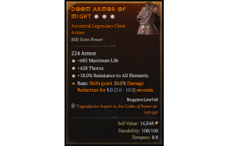 Legendary Chest Armor[*18 ResistAll | *685 Life]