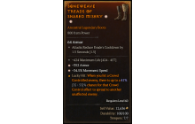 Legendary Boots[*34.5 MS | *352 Armor | 424 Life]