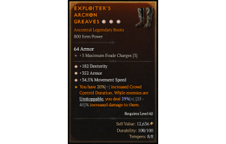 Legendary Boots[*34.5 MS | *352 Armor | *182 DEX]