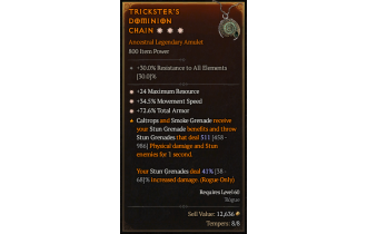 Legendary Amulet[*34.5 MS | *72.6 TA | *24 MR]