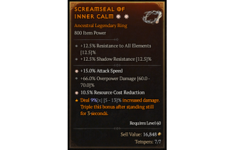 Legendary Ring[*15 ATKSPD | *10.5 RCR | 66 DMG_Overpower]