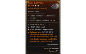 Legendary Ring[*15 ATKSPD | *10.5 RCR | 114 DEX]