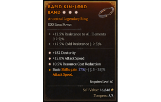 Legendary Ring[*15 ATKSPD | *182 DEX | *10.5 RCR]