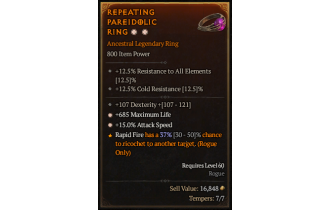 Legendary Ring[*15 ATKSPD | *685 Life | 107 DEX]